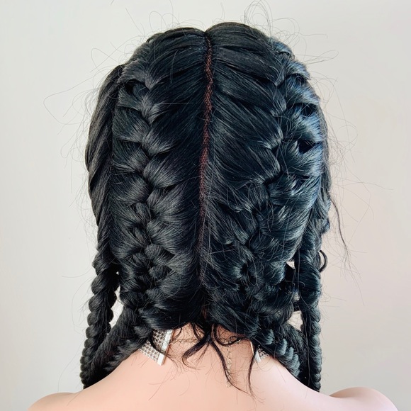 Gorgeous French Braided Premium Fiber Lace Front Wig for Daily Wear/Events 🙌 - Picture 12 of 14